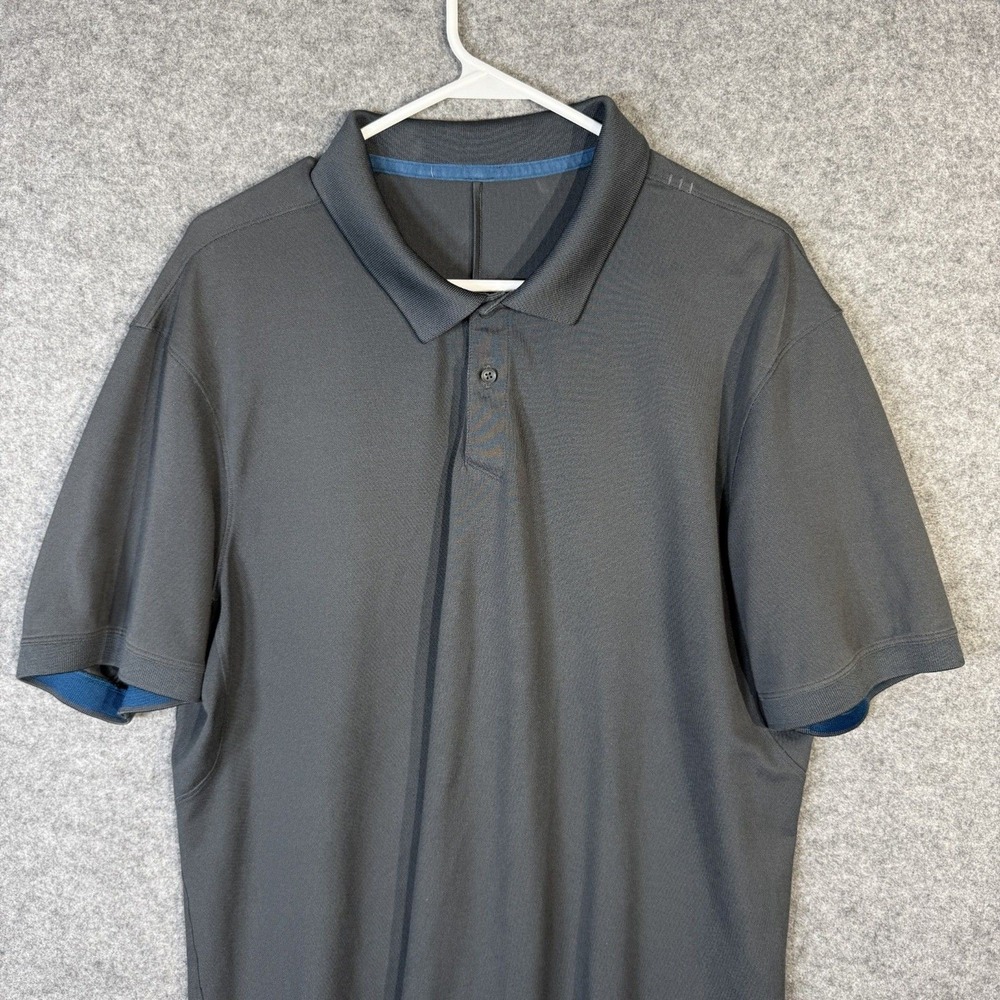 Lululemon Men's Evolution‎ Short Sleeved Gray Polo Size M